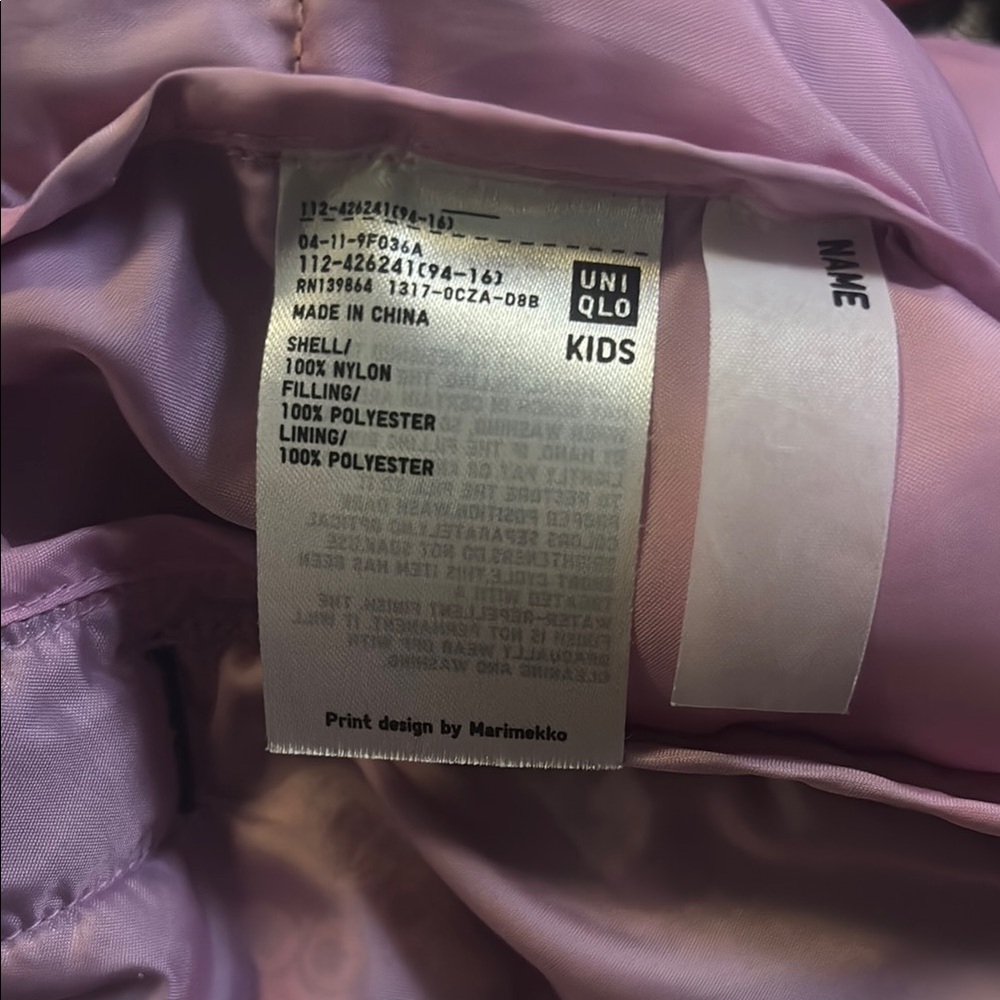 Kids Uniqlo Marimekko Puffer Coat 5/6 - Picture 2 of 3